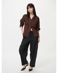 Uniqlo - Linen Cotton Tapered Trousers - Lyst