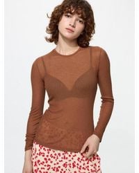 Uniqlo - Heattech Cashmere Blend Pointelle Long Sleeve T-Shirt - Lyst