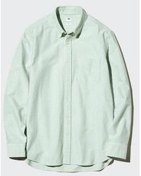 Uniqlo - Slim Fit Oxford Shirt (Striped) - Lyst