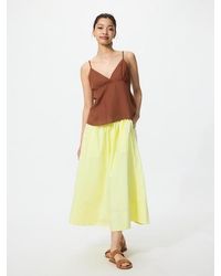 Uniqlo - Cotton Blend Gathered Long Skirt - Lyst