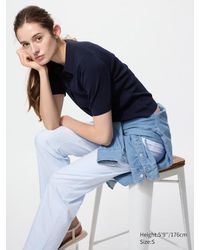 Uniqlo - Pantalón Algodón Relax Tobillero (Largo, Rayas) - Lyst