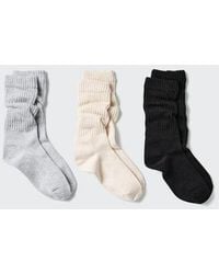 Uniqlo - Slouch Socks (3 Pairs) - Lyst