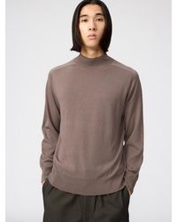 Uniqlo - 3D Seamless Knit Mock Neck Jumper - Lyst