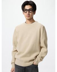 Uniqlo - Washable Milano Ribbed Crew Neck Jumper - Lyst