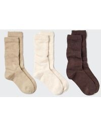 Uniqlo - Slouch Socks (3 Pairs) - Lyst
