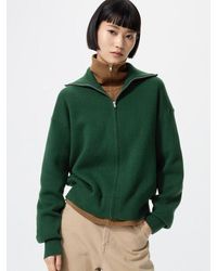 Uniqlo - Smooth Cotton Full-Zip Cardigan - Lyst