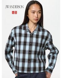 Uniqlo - Flannel Boxy Shirt (Checked) - Lyst