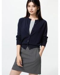 Uniqlo - 100% Merino Crew Neck Cardigan - Lyst