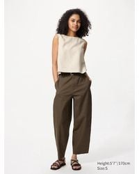 Uniqlo - Pantaloni Lino Misto Cotone Affusolati - Lyst