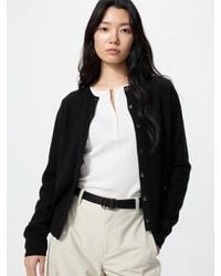 Uniqlo - 100% Cashmere Crew Neck Cardigan - Lyst