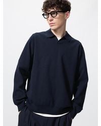 Uniqlo - Washable Milano Ribbed Skipper Polo Jumper - Lyst