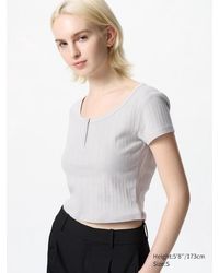 Uniqlo - Camiseta Cuello Con Botones - Lyst