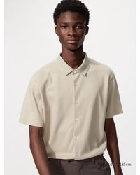 Uniqlo - Airism Cotton Piqué Polo Shirt (Full Open) - Lyst