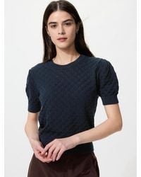 Uniqlo - Pointelle Crew Neck Jumper (Short Sleeve) - Lyst