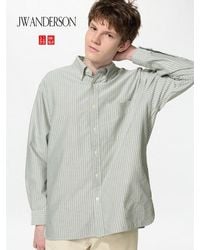 Uniqlo - Oversized Oxford Shirt (Striped) - Lyst