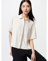 Uniqlo - Drape Bluse (Kurzarm) - Lyst