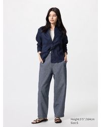 Uniqlo - Pantalón Lino Algodón (Rayas) - Lyst