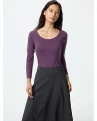 Uniqlo - Heattech Scoop Neck T-Shirt (Long Sleeve) - Lyst