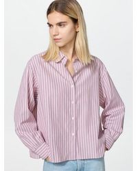 Uniqlo - Cotton Volume Sleeve Shirt (Striped) - Lyst