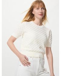 Uniqlo - Pointelle Crew Neck Jumper (Short Sleeve) - Lyst