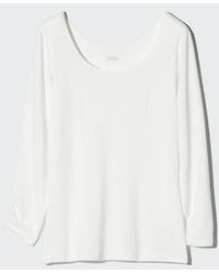Uniqlo - Heattech Scoop Neck T-Shirt (Long Sleeve) - Lyst