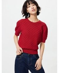Uniqlo - Pointelle Crew Neck Jumper (Short Sleeve) - Lyst