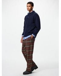 Uniqlo - Flannel Easy Ankle Trousers (Checked) - Lyst