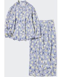 Uniqlo - Viscosa Pijama Satinado Estampado Flores - Lyst