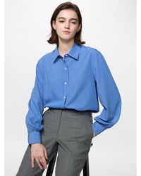 Uniqlo - Rayon Blend Shirt (Striped) - Lyst