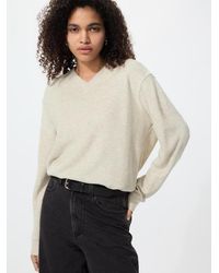 Uniqlo - Ribbed Knit Fleece V Neck T-Shirt - Lyst