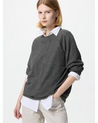 Uniqlo - Soft Knit Fleece Crew Neck T-Shirt - Lyst