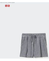 Uniqlo - Pantaloncini Comodi Tessuto Increspato A Quadretti - Lyst