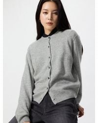 Uniqlo - 100% Cashmere Crew Neck Cardigan - Lyst