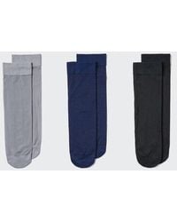 Uniqlo - Socks (3 Pairs, Crew Sheer) - Lyst