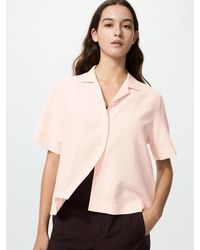 Uniqlo - Linen Blend Open Collar Shirt (Short Sleeve) - Lyst