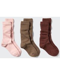 Uniqlo - Slouch Socks (3 Pairs) - Lyst