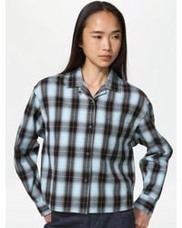 Uniqlo - Flannel Boxy Shirt (Checked) - Lyst