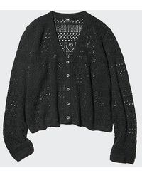 Uniqlo - Crochet V Neck Cardigan - Lyst