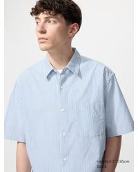 Uniqlo - Seersucker Shirt (Short Sleeve, Striped) - Lyst