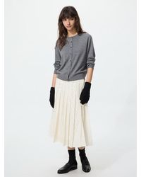 Uniqlo - Chiffon Pleated Midi Skirt (Printed) - Lyst