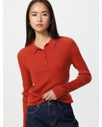 Uniqlo - 3D Knit Seamless Merino Blend Ribbed Polo Jumper - Lyst