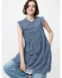 Uniqlo - Vestido Algodón Sin Mangas Estampado - Lyst