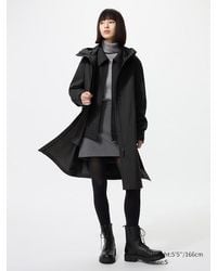 Uniqlo - Giacca A Vento Blocktech Con Cappuccio Taglio Lungo - Lyst