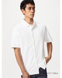Uniqlo - Airism Cotton Piqué Polo Shirt (Full Open) - Lyst
