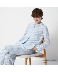 Uniqlo - Viskose sanfter stretch langarm pyjama - Lyst