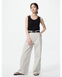 Uniqlo - High Rise Wide Jeans (Shorter) - Lyst
