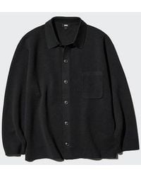 Uniqlo - Milano Ribbed Shirt Collar Cardigan - Lyst