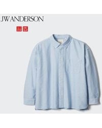 Uniqlo - Oversized Oxford Shirt (Striped) - Lyst
