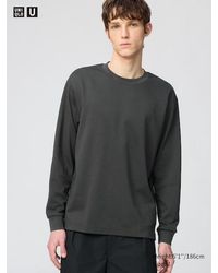 Uniqlo - Airism Cotton Crew Neck T-Shirt (Long Sleeve) - Lyst