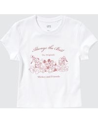Uniqlo - Baumwolle disney collection ut bedrucktes cropped t-shirt - Lyst